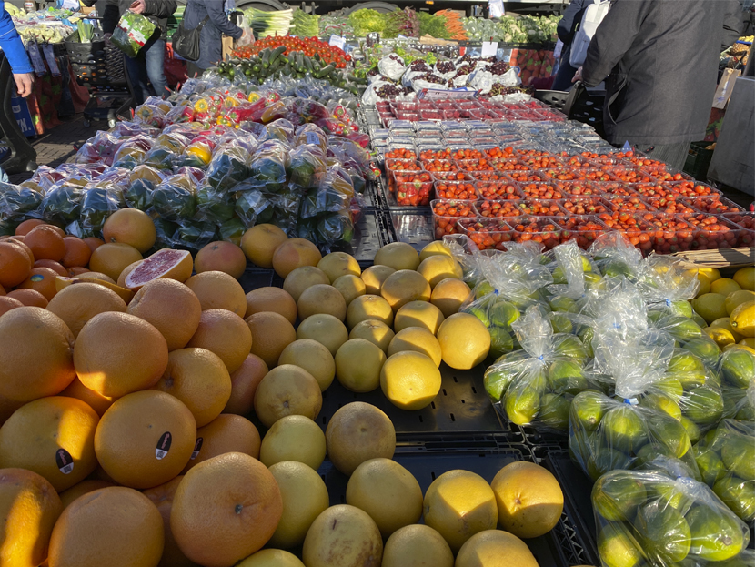 Groente en fruit in supermarkt